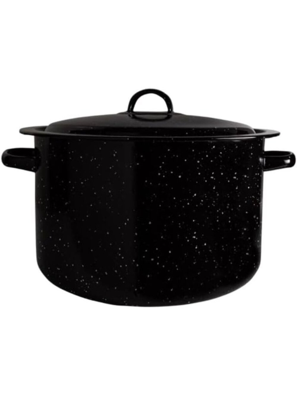 Large Nonstick Granite Stockpot with Lid - 12 Qt Speckled Enamel Cookware for